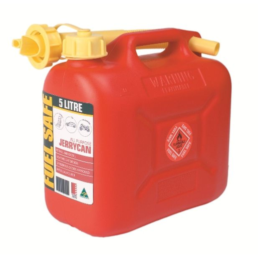 Fuel Safe Fuel Can Red Plastic PC5 5L  - FC05R 