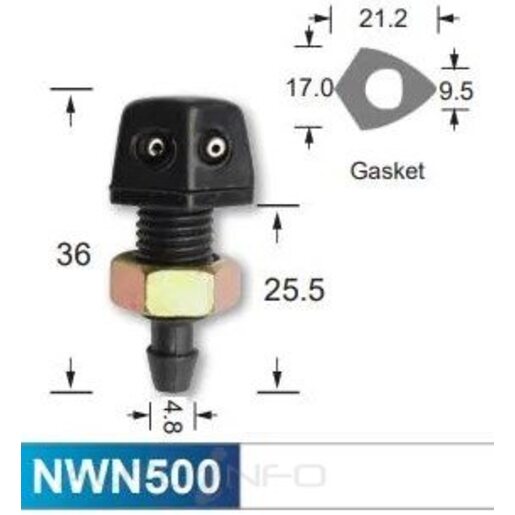 Nice Products Windscreen Washer Nozzle - NWN500