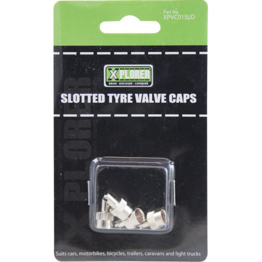 Xplorer Slotted Tyre Valve Caps - XPVC01SLO