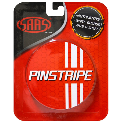 SAAS Pinstripe Reflective Red/White 25mm x 1mt - 11600