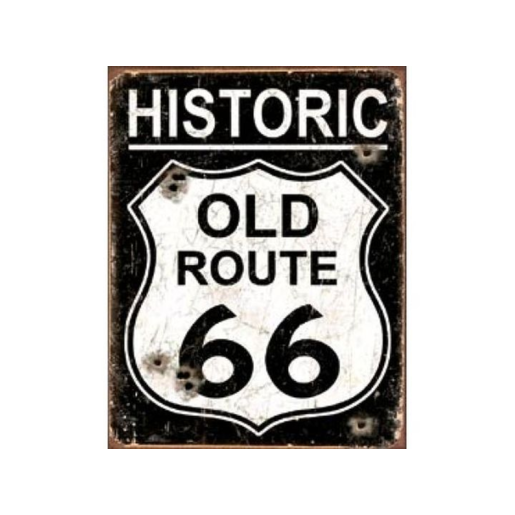 Nostalgia Tin Sign Old Route 66 - MSI1938 