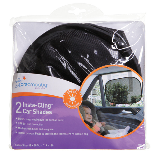 Dreambaby Insta-Cling Car Shades 2 Pack Black - F1203