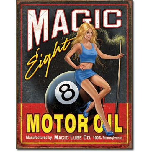 Nostalgia Metal Sign Magic Eight Motor Oil - MSI2121