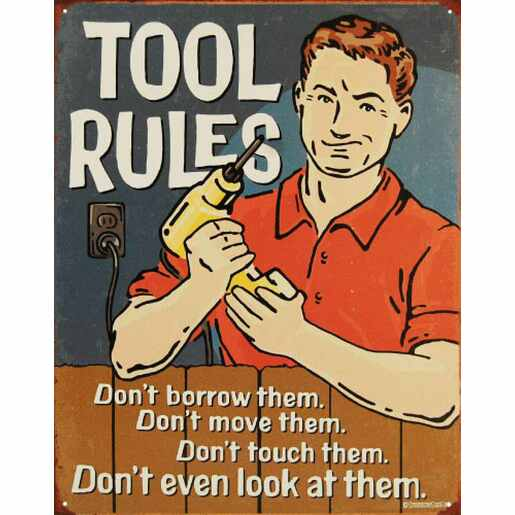 Nostalgia Metal Sign Tool Rules - MSI2154