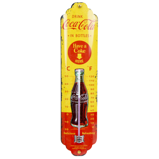 Nostalgia Thermometer Coca Cola Yellow - NA80311