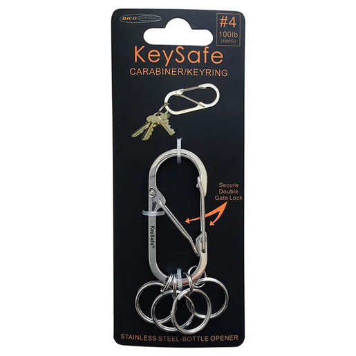 Keysafe Oval #4 Carabiner Silver - KS001-4SIL