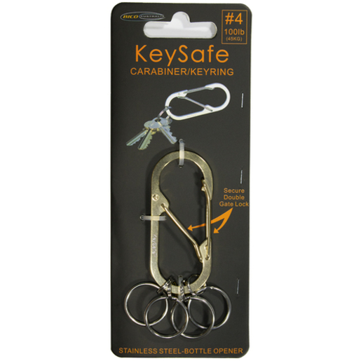 Keysafe Oval #4 Carabiner Gold - KS001-4GLD