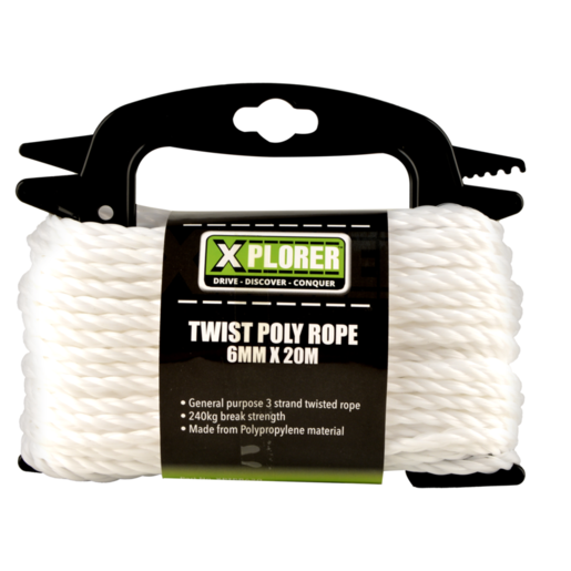 Xplorer Twist Poly Rope 6mm X 20m - XPTPR620