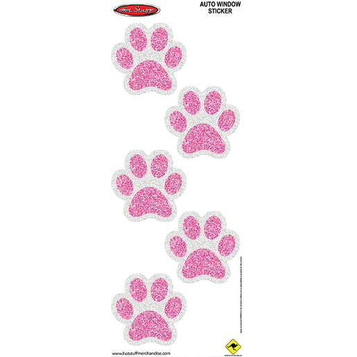 Hot Stuff Pink Paw Prints Sticker - SH1201M