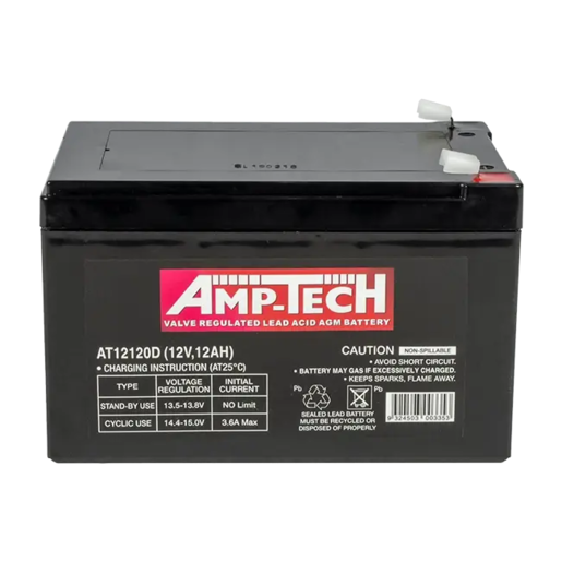 AmpTech Valve Regulated Lead Acid Battery - AT12120D