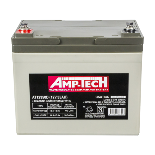 AmpTech Deep Cycle 12V 35AH(C20) VRLA-AGM Battery - AT12350D