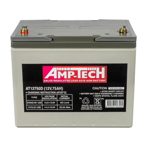 AmpTech Valve Regulated Lead Acid Battery - AT12750D
