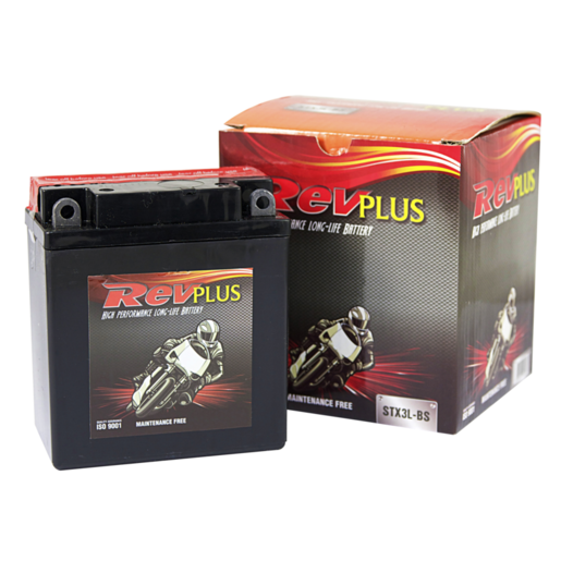 RevPlus Heavy Duty Maintenance Free 12V 50CCA 3AH Battery - STX4L-BS