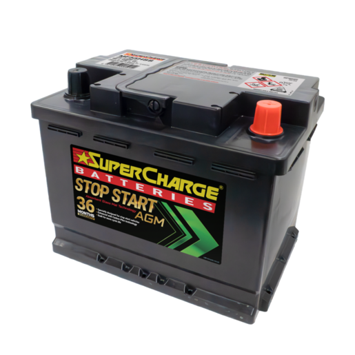 SuperCharge Stop Start AGM 12V 680CCA Car Battery - MF55HSS