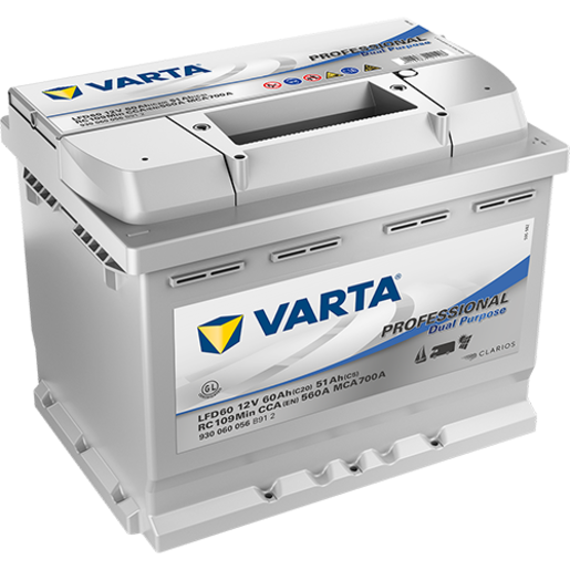 Varta Professional Dual Purpose 12V 60Ah Caravan and Boat Battery - LFD60