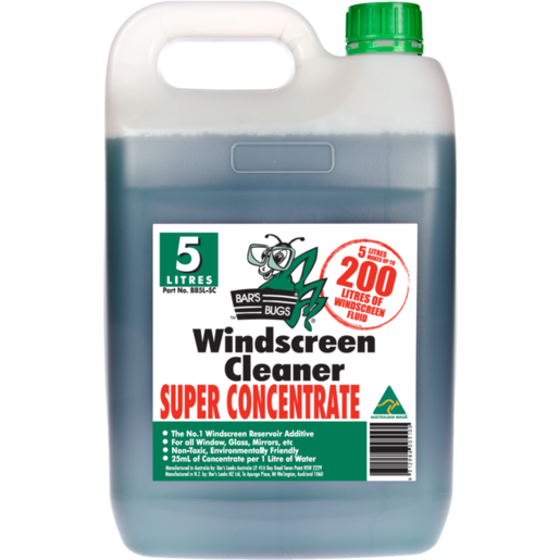 Bar's Bugs Windscreen Cleaner 5L BB5L - BB5LSC