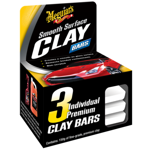 Meguiar's Smooth Surface Clay Bars 3 Pack X 50g - G1117 