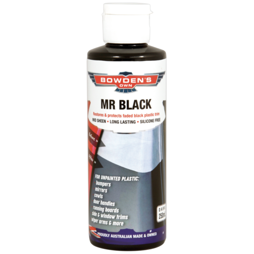 Bowden's Own MR Black Plastic Trim Restorer 250ml - BOMRBLACK