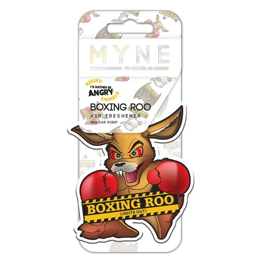 Myne Carded Air Freshener Boxing Kangaroo New Car Scent - 4402326 