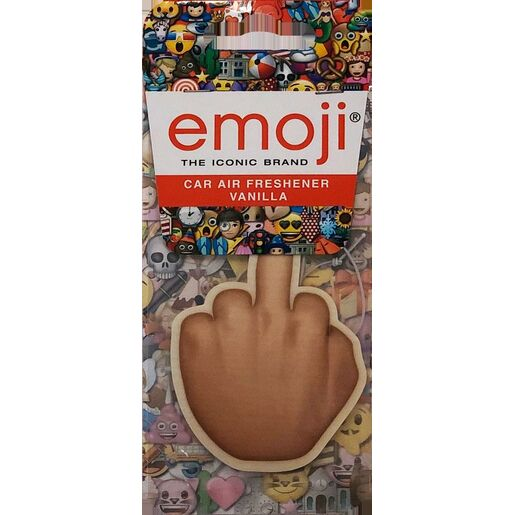 Emoji Car Air Freshener Carded Finger Vanilla - 4802288 