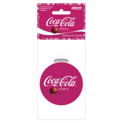 Coca-Cola Paper Single Air Freshener Christmas Cherry Bauble - CC-PX-C-449