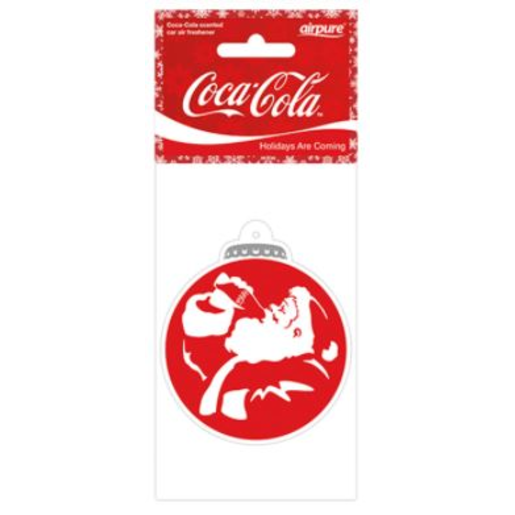 Coca-Cola Paper Single Air Freshener Christmas Original Santa- CC-PXS-O-703