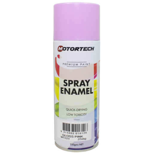 Motortech Premium Paint Spray Enamel Gloss Pink 250g - MT223