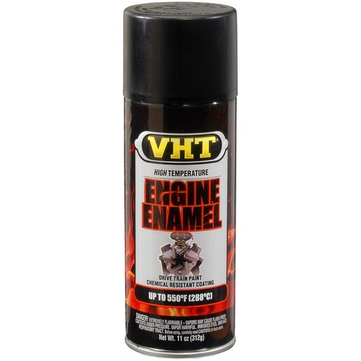VHT SP130 Engine Enamel Flat Black Can 11 oz 