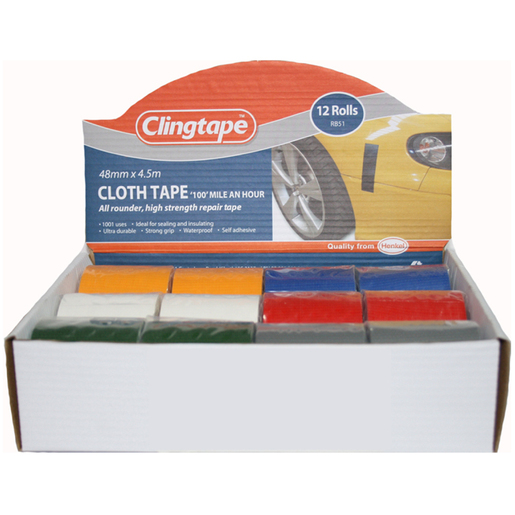 Clingtape Cloth Tape Assorted 48mm x 4.5m - RB51