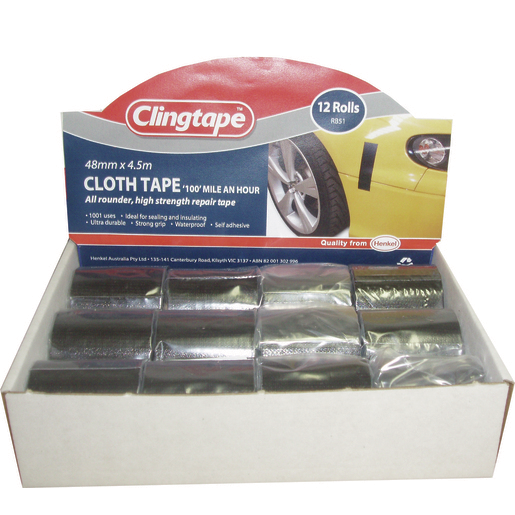 Clingtape Cloth Tape Black 48mm x 4.5m - RB51BK