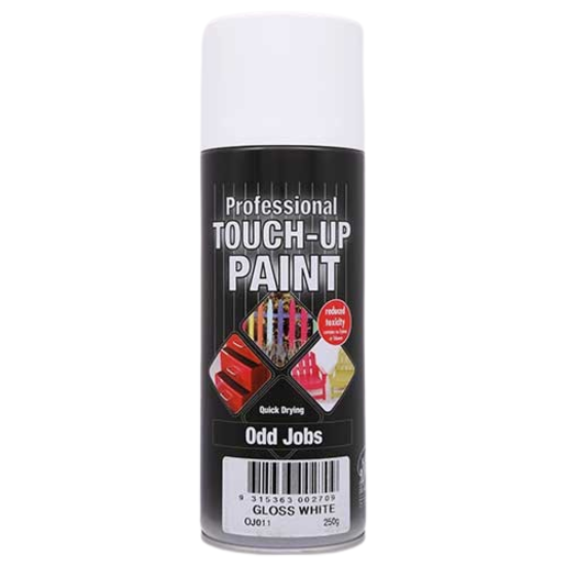 Odd Jobs Touch-Up Enamel Spray Paint Gloss White 250g -OJ011