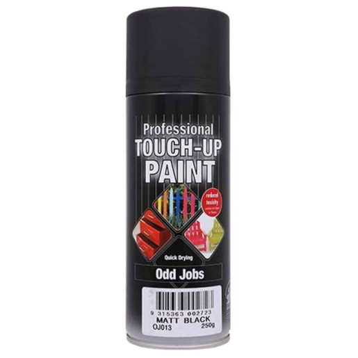 Odd Jobs Touch-Up Enamel Spray Paint Matte Black 250g - OJ013