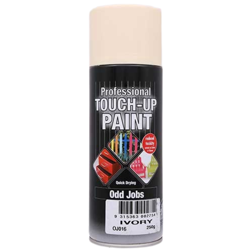 Odd Jobs Touch-Up Enamel Spray Paint Ivory 250g -OJ016