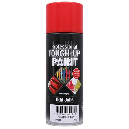 Odd Jobs Touch-Up Enamel Spray Paint Gloss Red 250g -OJ012