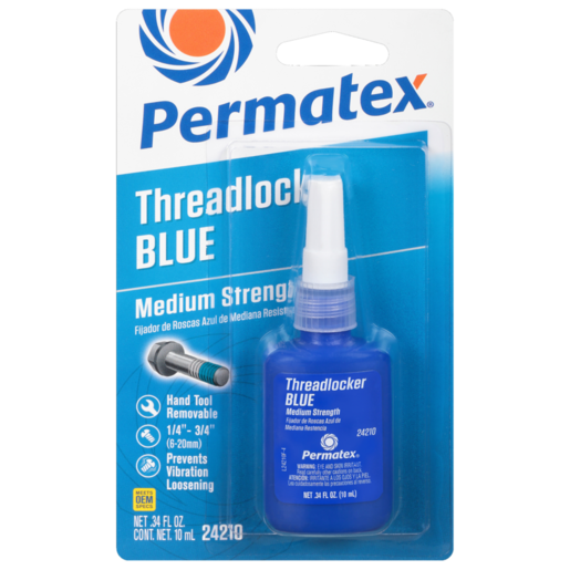 Permatex Medium Strength Threadlocker Blue 10mL - PX24210