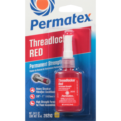 Permatex Permanent Strength Threadlocker Red 10mL - PX26210