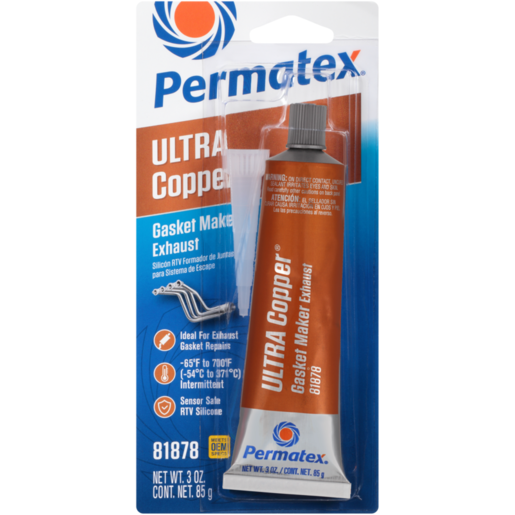 Permatex Ultra Copper Maximum Temperature Silicone Gasket Maker 85g - PX81878