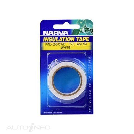 Narva PVC TAPE 5M WHITE IN BLISTER - 56805WE