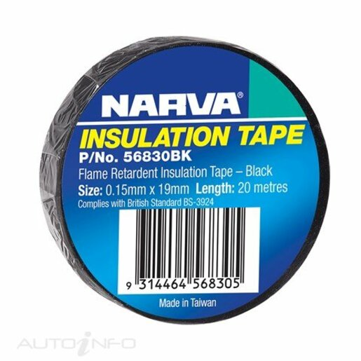 Narva PVC Flame Retardant Tape Black - 56830BK