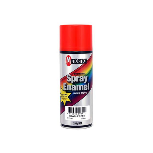 Motortech Spray Enamel Scarlet Red 250g - MT204