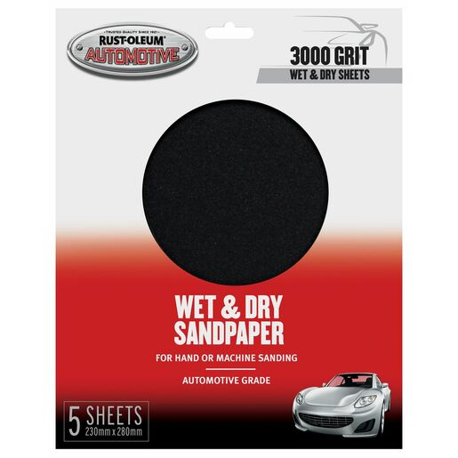 Rust-Oleum Wet and Dry Sandpaper 3000 Grit (5sheets) - 367642