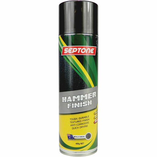 Septone Hammer Finish Paint Aerosol Black 400g - AAHFBK400