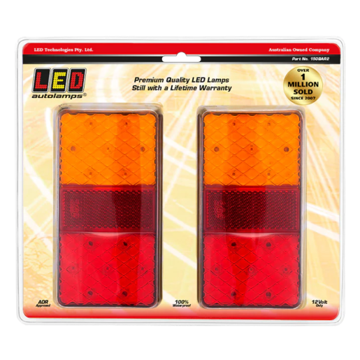 LED Autolamps 12 Volt Stop/Tail & Indicator Lamps - Pair - 150BAR2