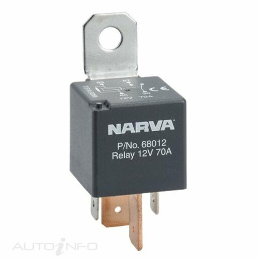 Narva Relay 12V 4 Pin 70A With Resistro (Sold Per Piece) - 68012BL