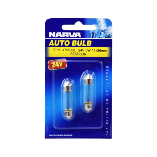 Narva Festoon Globes 24V 5W SV8-5.8 C5W - 47653BL