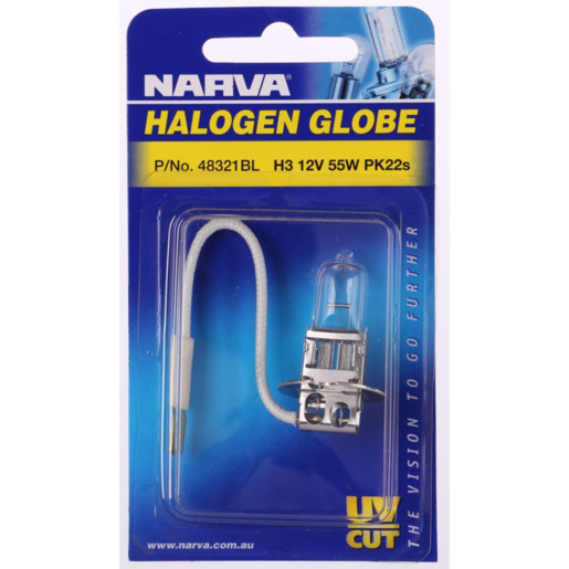 Narva H3 12V 55W Halogen Headlight Globe (Pack of 1) - 48321BL