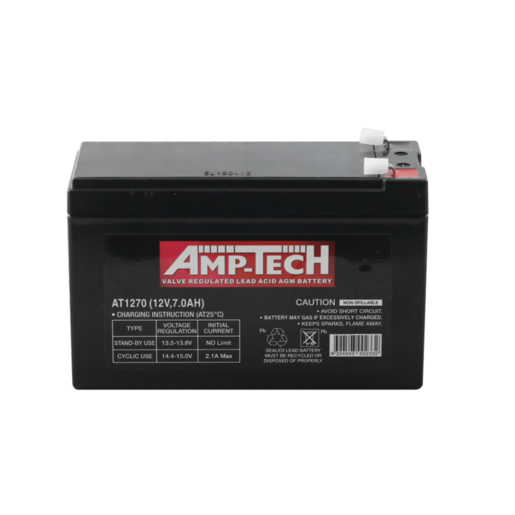 AmpTech General Purpose 12V 7AH(C20) VRLA-AGM Battery - AT1270