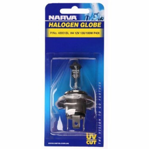 Narva Halogen Headlight Globe H4 12V 130/100W P43T - 48951BL