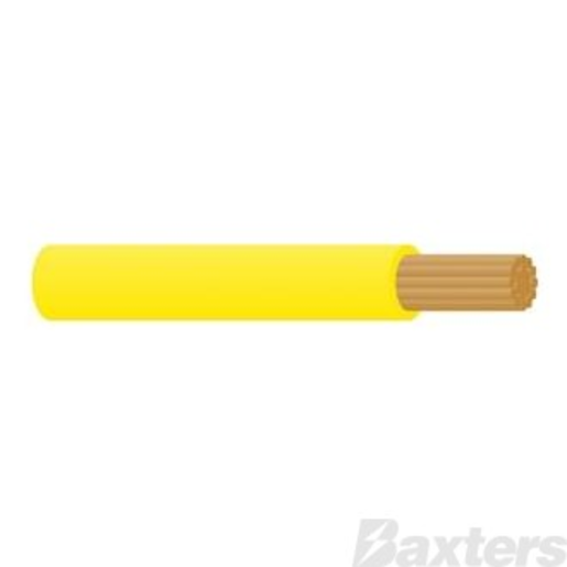 Tycab Single Core Cable 4mm Yellow (1 Meter) - CB004A1-030YW