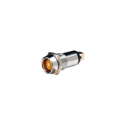 Narva 12 Volt Chrome Pilot Lamp With Amber LED - 62090BL